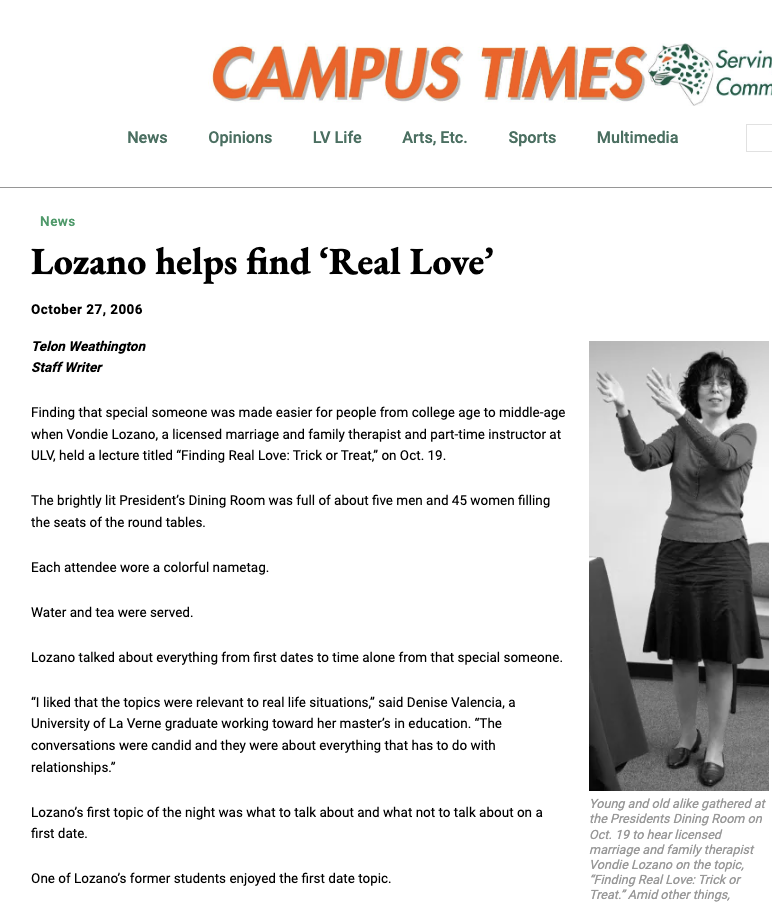Lozano Helps Find Real Love